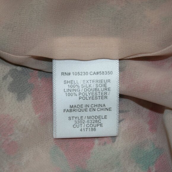 JOIE Romper Silk Floral Long Sleeve Pleated Summer Loungewear Printed Pink Small - Picture 6 of 13